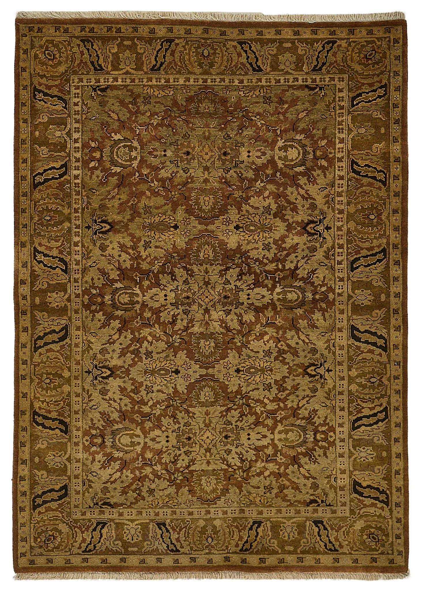 Turkish Handknotted Wool Oushak Rug 132 cm x 184 cm