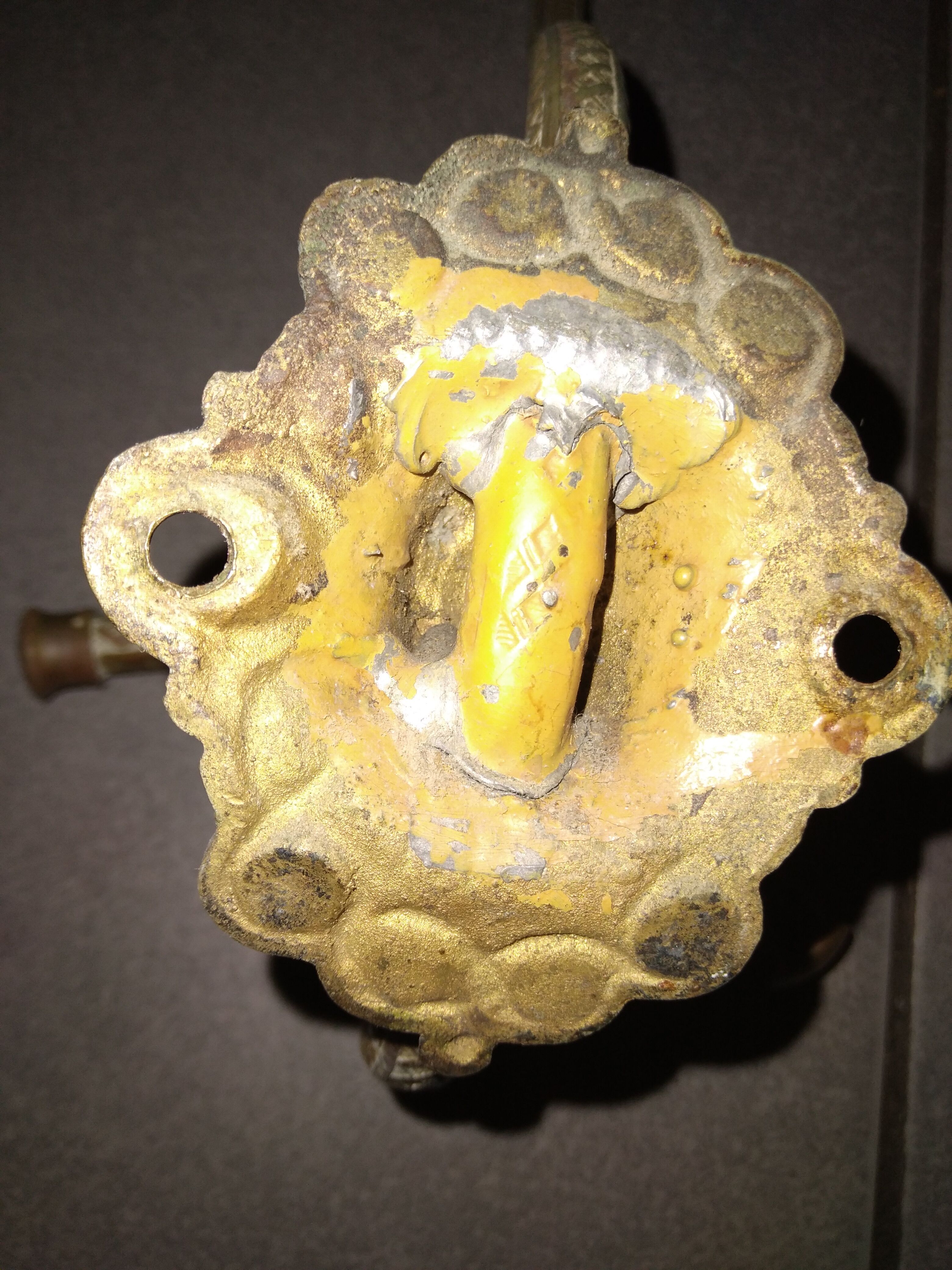 Antique metal and ceramic hooks