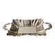 St Louis XV style letter tray, empty pocket, 20th century, in repoussé metal.