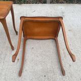 2 Louis XV solid wood nesting tables