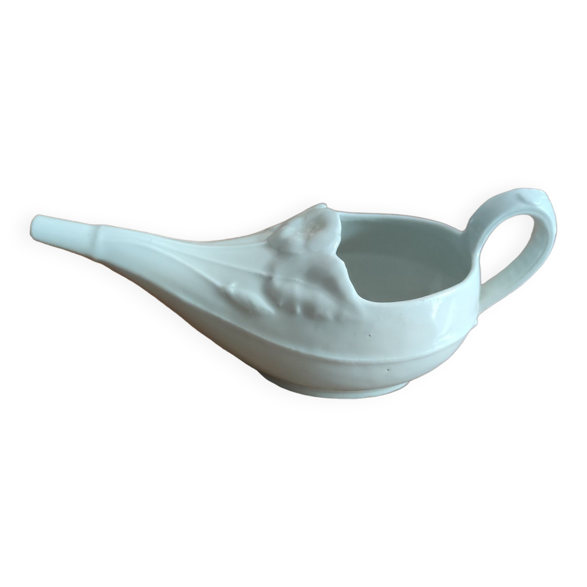 Old white vintage saucière