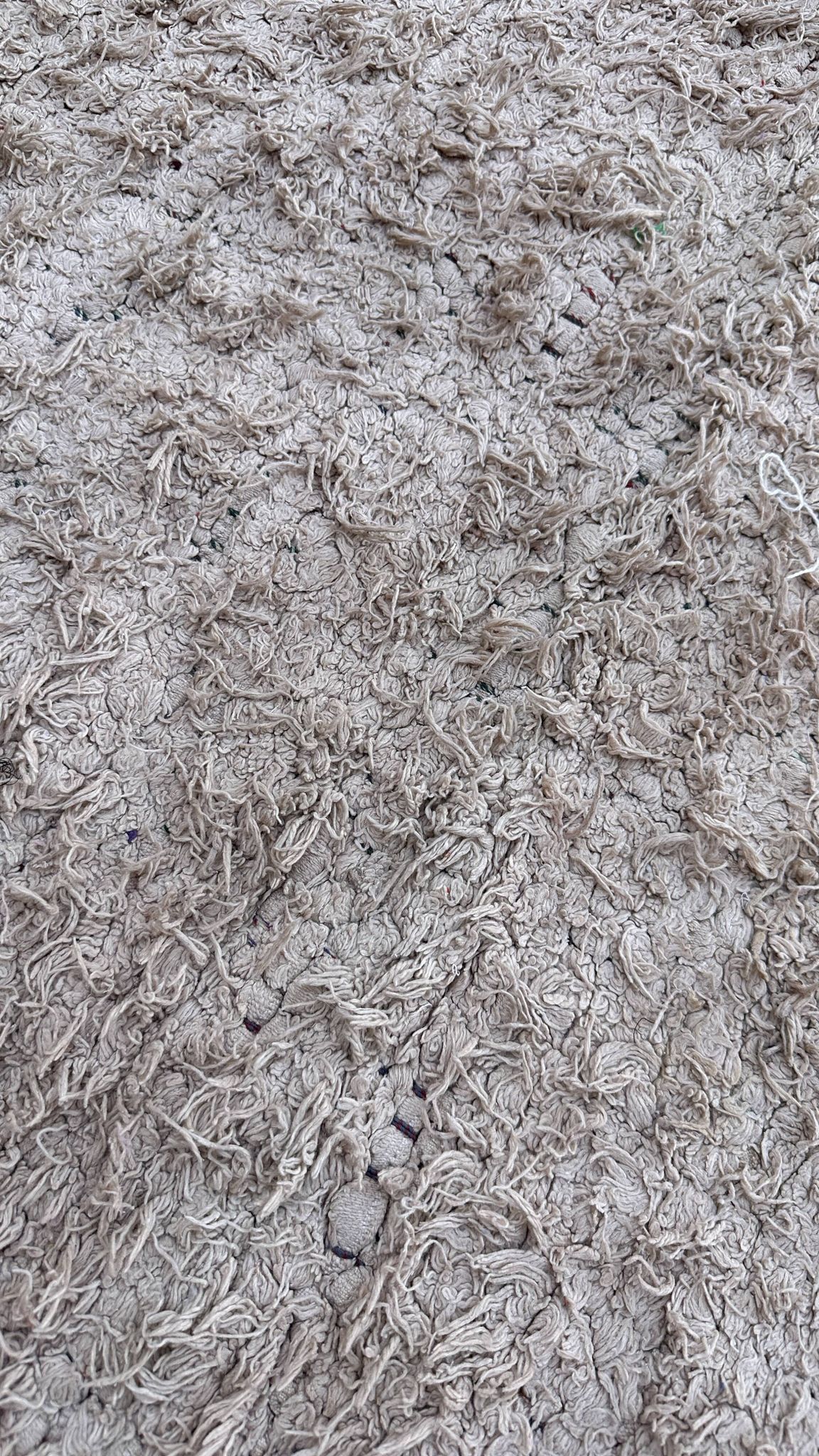 Moroccan Boucherouite rug white - 193 x 177 cm