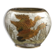 Vintage vase in enamelled brass decoration of duck flight 10.5 cm
