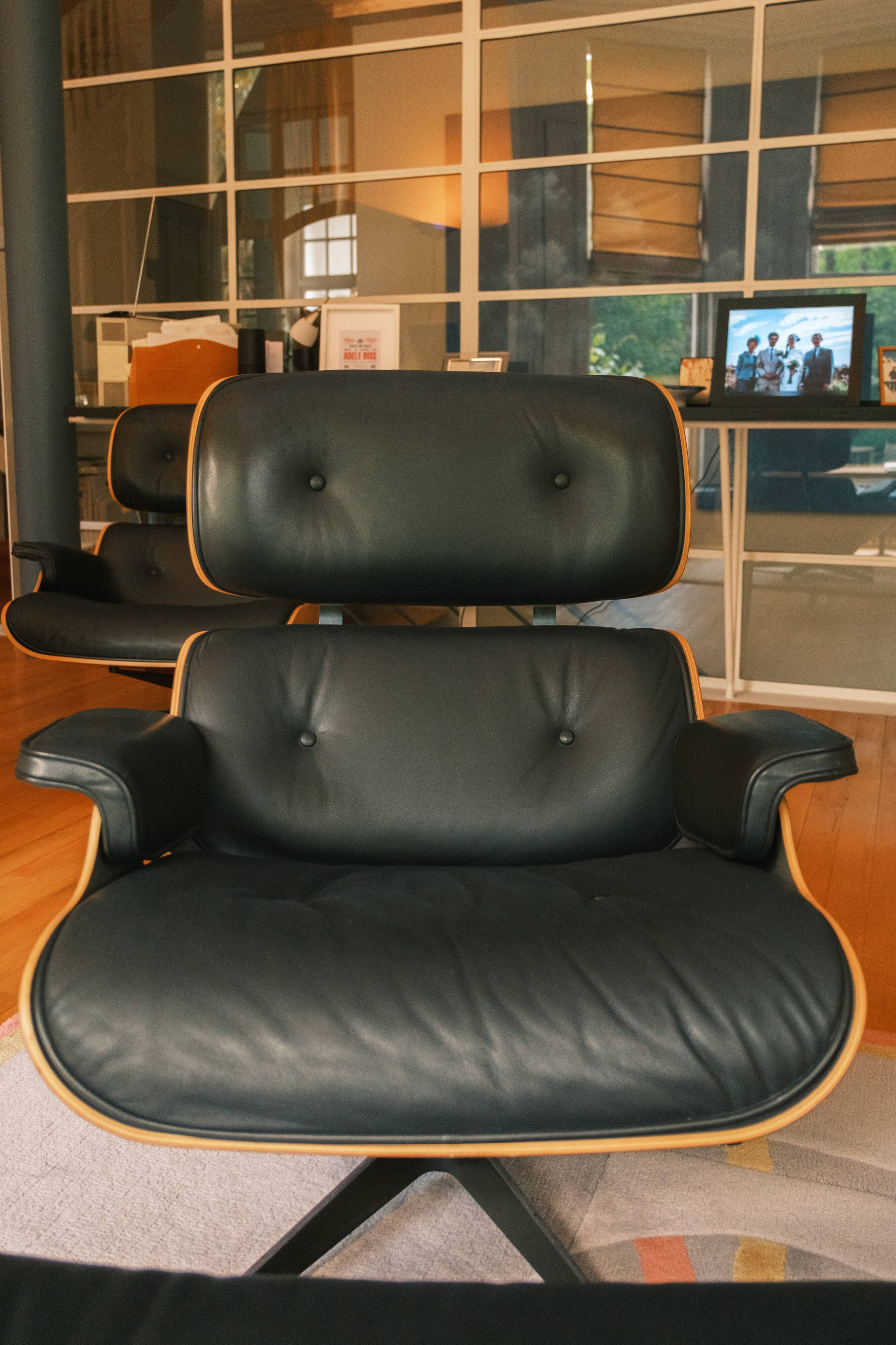 The Eames Lounge Chair, designed by Charles and Ray Eames, 1980s.
