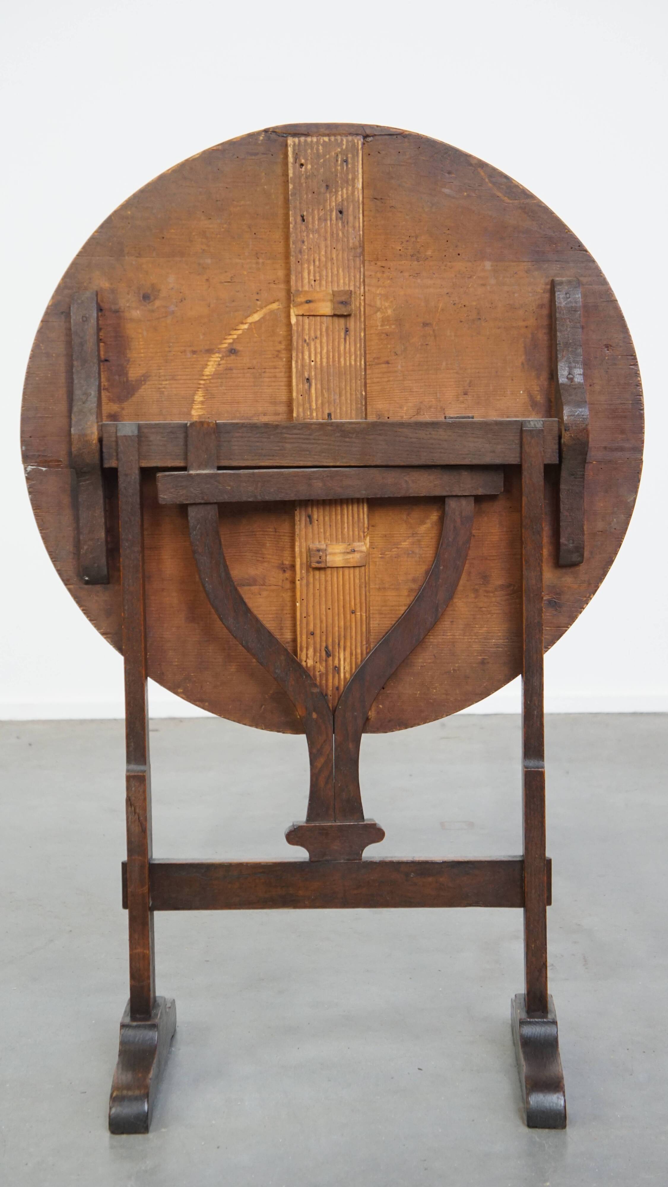 Antique early 19th century folding wine table