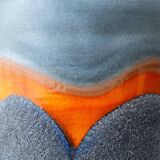 XXL Mid-Century Modern grey and orange ceramic table lamp Carstens Tönnieshof