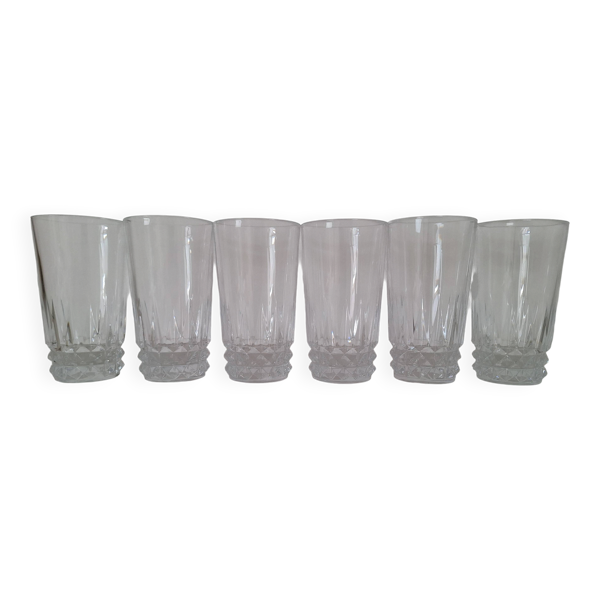 Verres à eau ou apéritif en cristal vintage