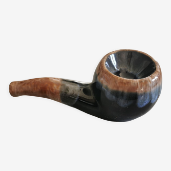 Vallauris ceramic ashtray in the shape of a pipe