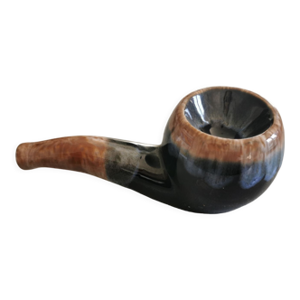 Vallauris ceramic ashtray in the shape of a pipe