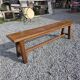 Solid oak farmhouse bench, 160cm in length.