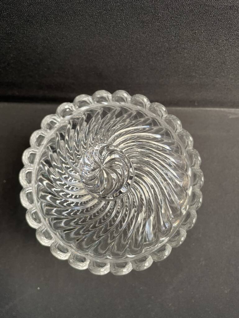 Molded crystal sugar bowl – Baccarat Twisted bamboo