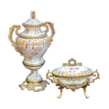 Chinese Art Vase and Box in Porcelain and Bronze 20th century