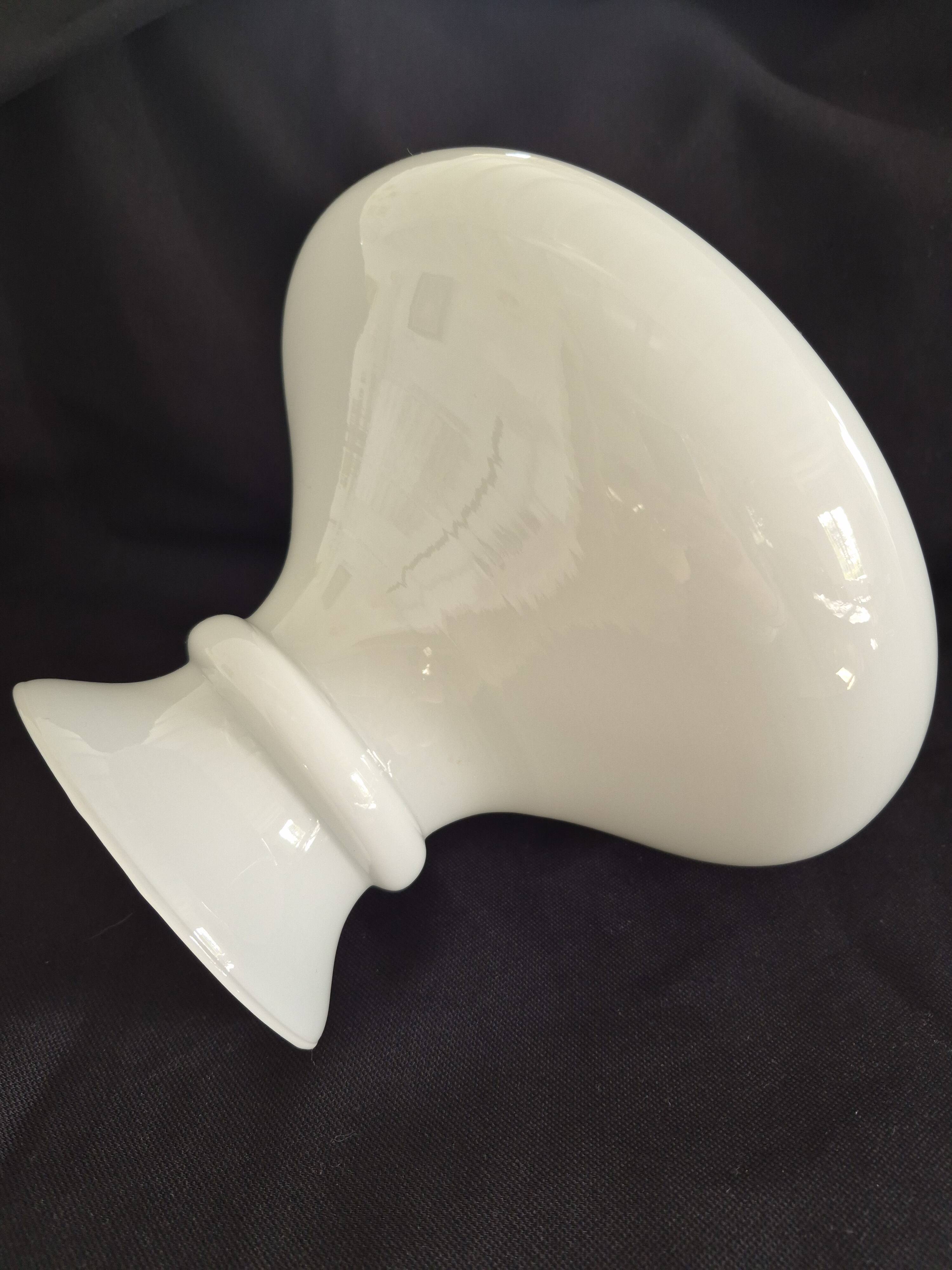 Large vintage white opaline lampshade H.20 cm Elegant lighting A661