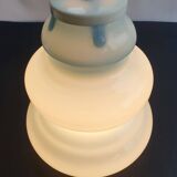 Vintage blue opaline glass pendant light