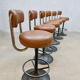 Midcentury swedish brass bar stools Borje Johanson