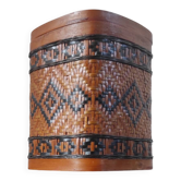 Vintage woven bamboo box - Artisanal Shanghai