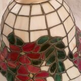 Tiffany-style cloisonné mother-of-pearl pendant light, 1970s