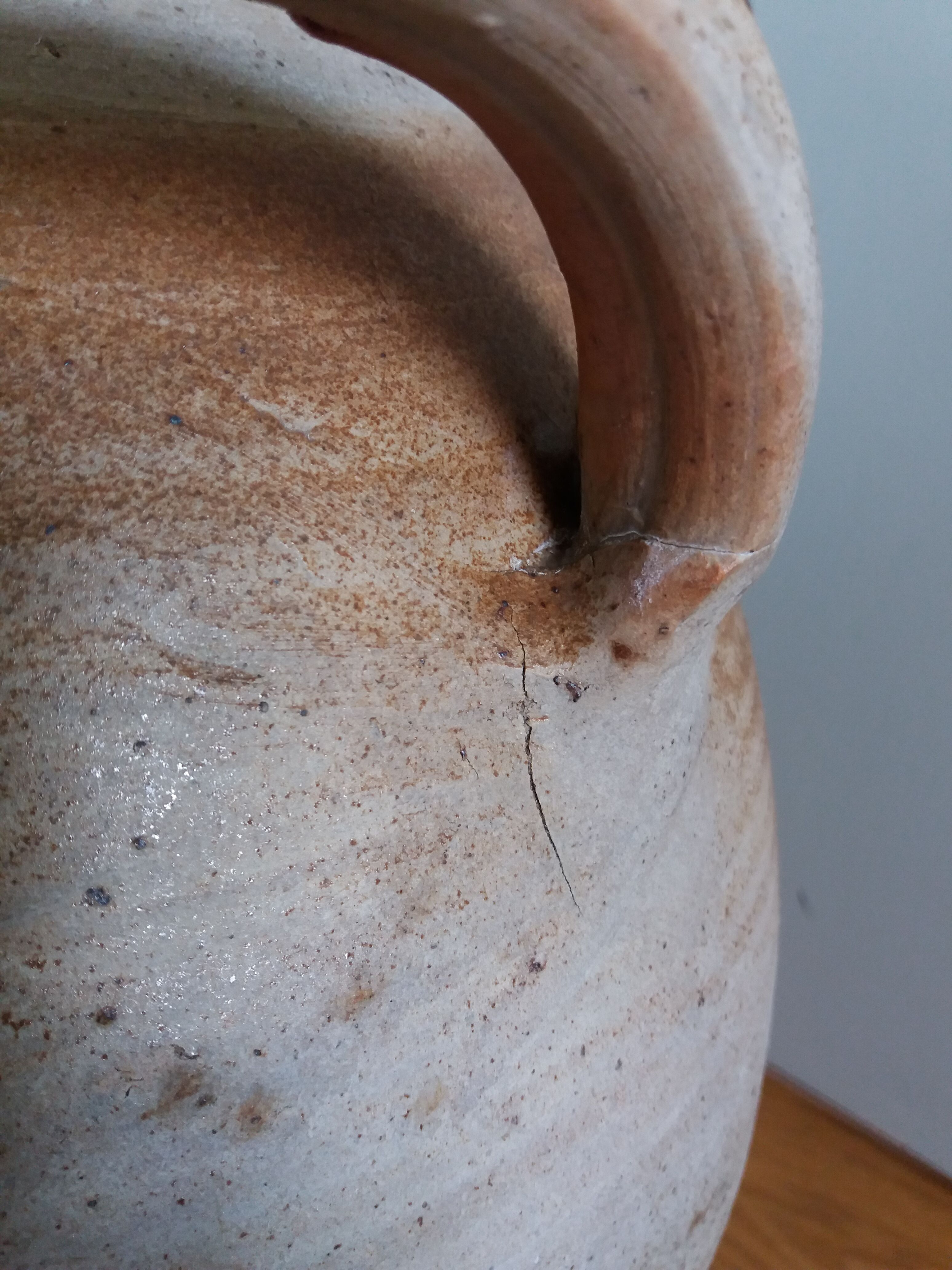 Stoneware vinegar jar