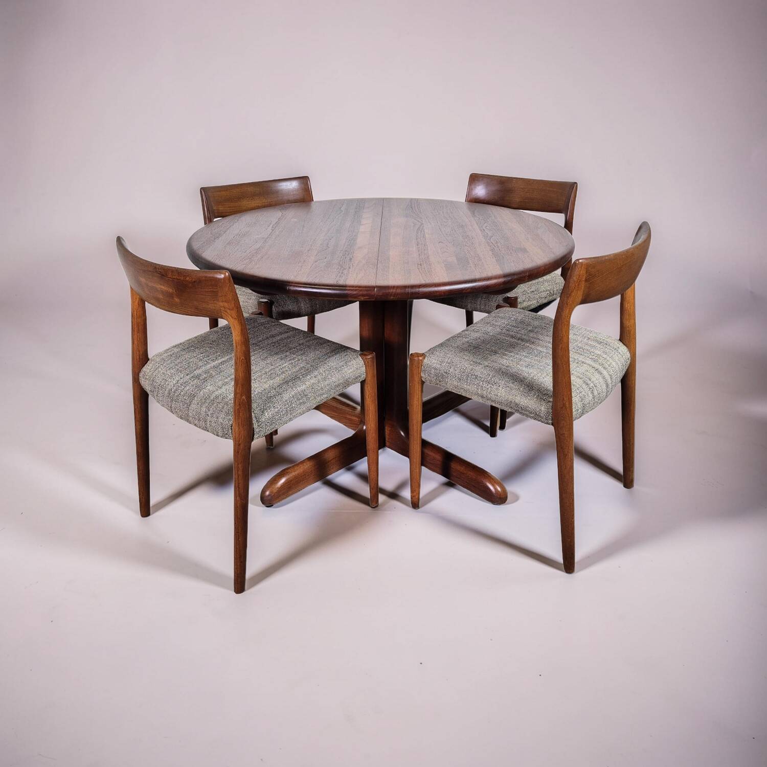 Danish modern dining set by N.O. Møller, Denmark 1960s