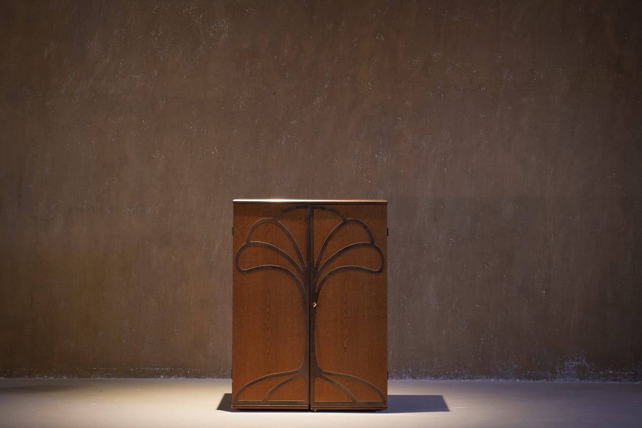 Vintage walnut bar/sideboard, Germany 1980s