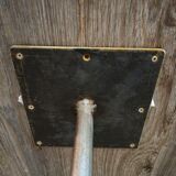 Industrial (garden) table oak on cast iron leg