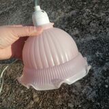 Vintage pink molded glass walker
