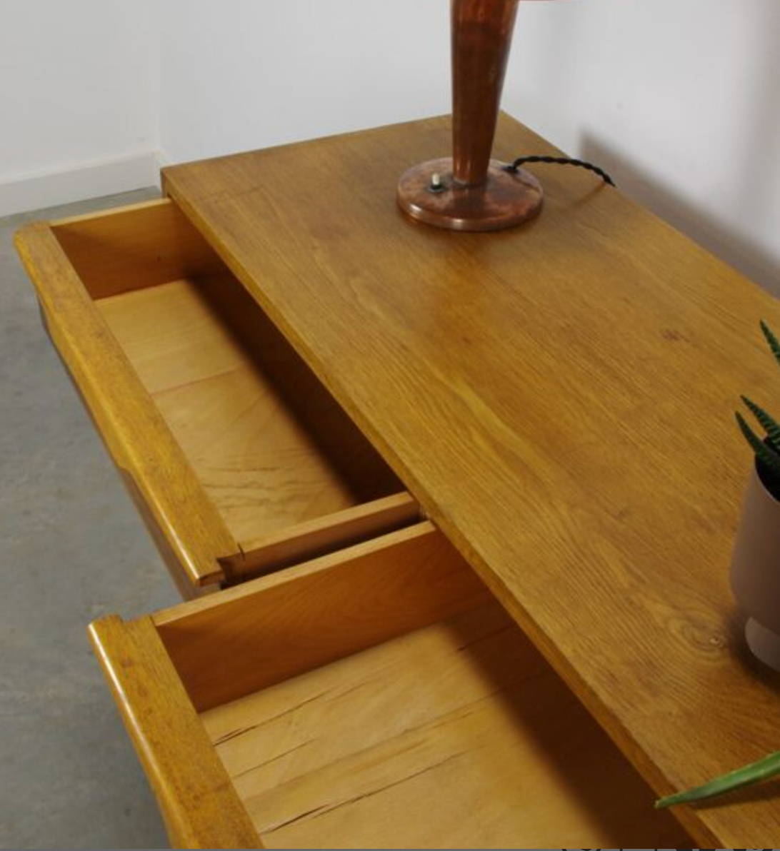 Vintage dark wood sideboard with drawers