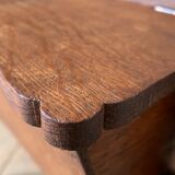 Sewing box vintage solid oak worker