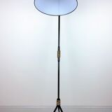Lampadaire vintage métal noir 1950