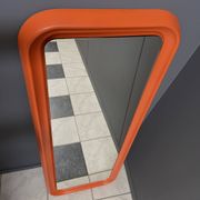 XXL orange Quadro mirror by Schönbuch 1970s
