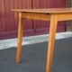Antique dining table, wooden table and formica tray