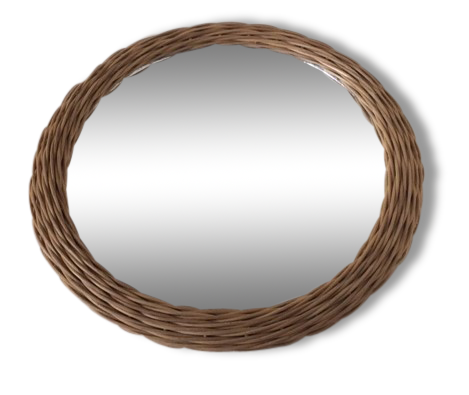 Small mirror Wicker 60's