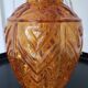 Vase en verre craquelé couleur caramel