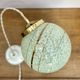 Vintage art deco globe pendant light in mint and gold clichy glass