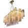 Contemporary Huge Rectangular "Tronchi" Murano Glass Burnished Chandelier