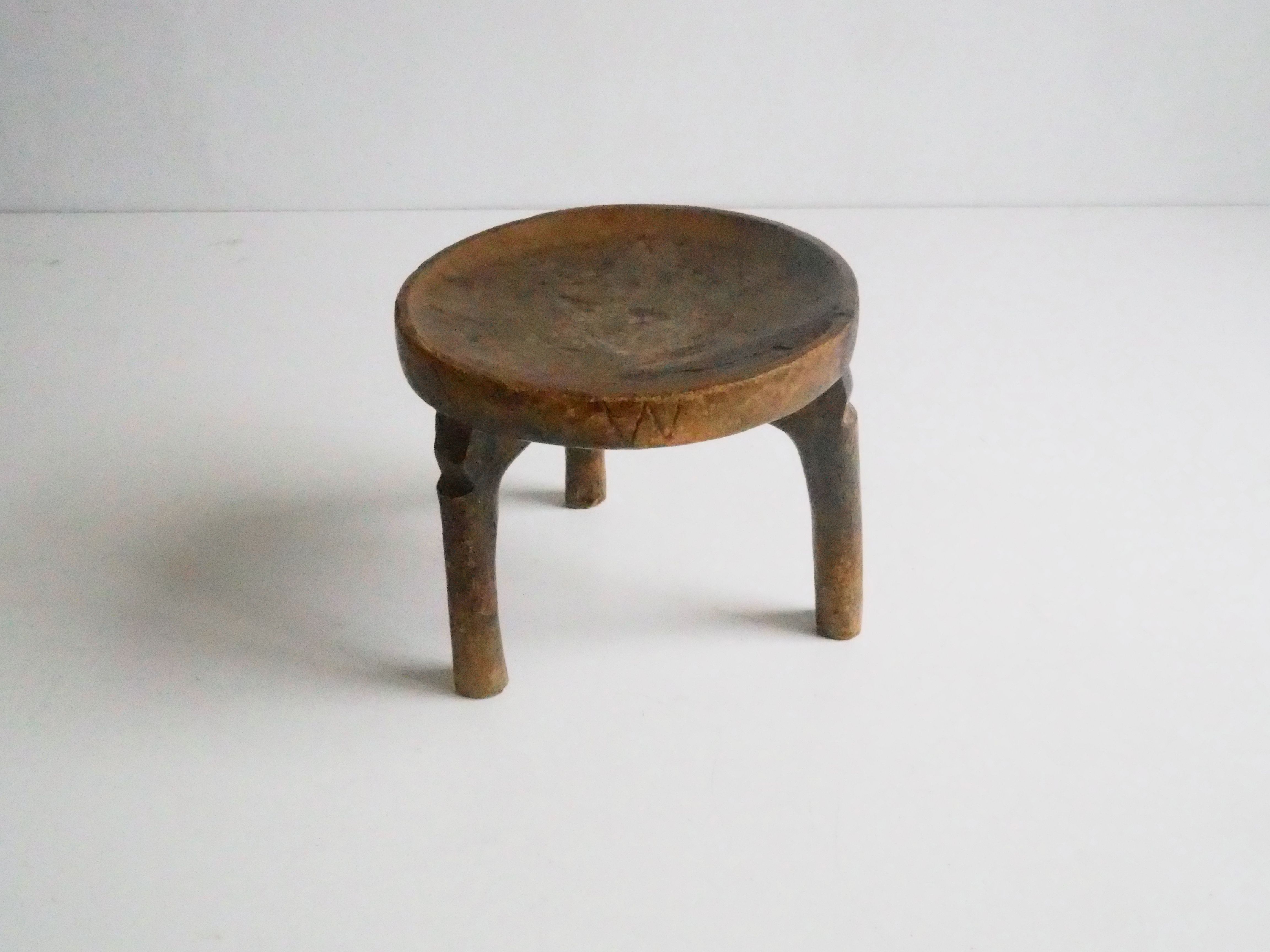 Wa-Hehe tribal carved tripod stool, Tanzania 1950s