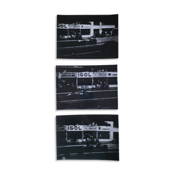 trois photographies 24h du mans argentique années 60