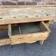 Industrial table Carpenter's workbench in natural raw wood vintage bohemian