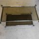 Table basse en verre et chrome 1970