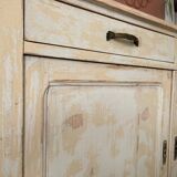 Parisian buffet with white beige patina