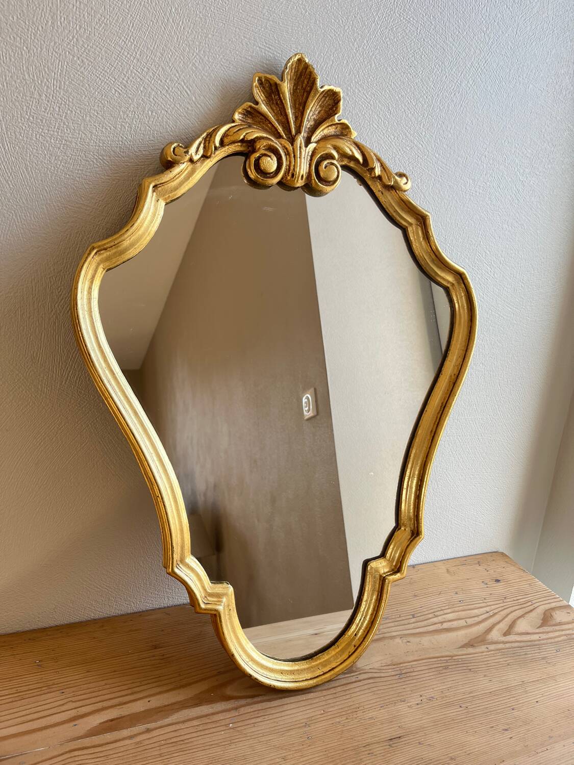 Vintage baroque style gilded mirror