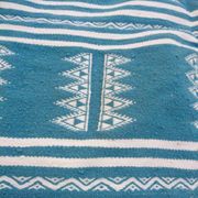 Tapis kilim bleu berbère fait à la main 200x115cm