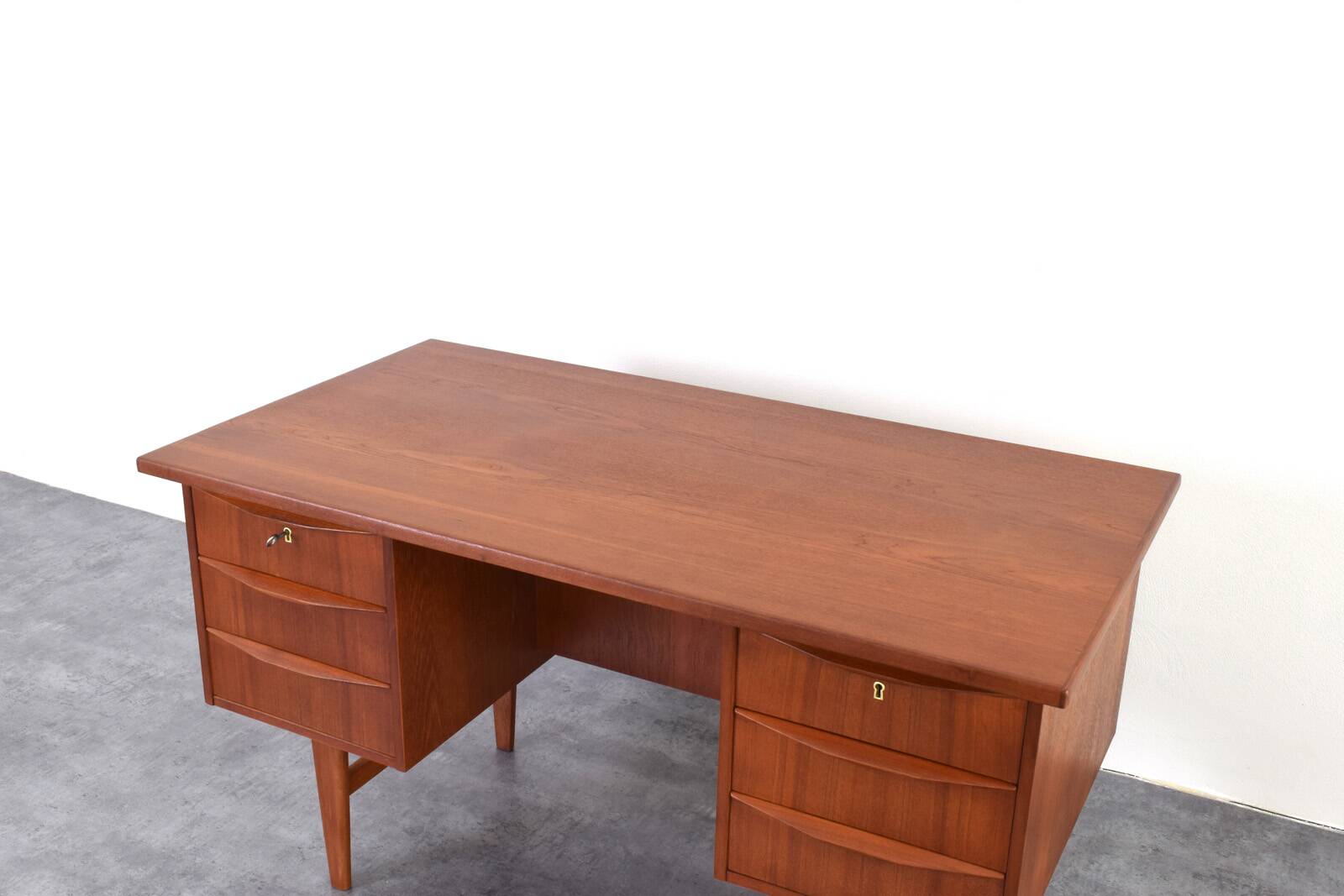 Mid-Century Danish Teak Executive Desk, 1960s.
