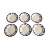 Service 6 plates vintage earthenware