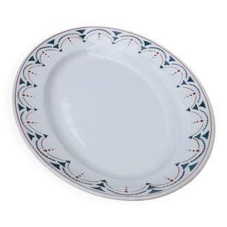 Lunéville Art Deco earthenware serving dish
