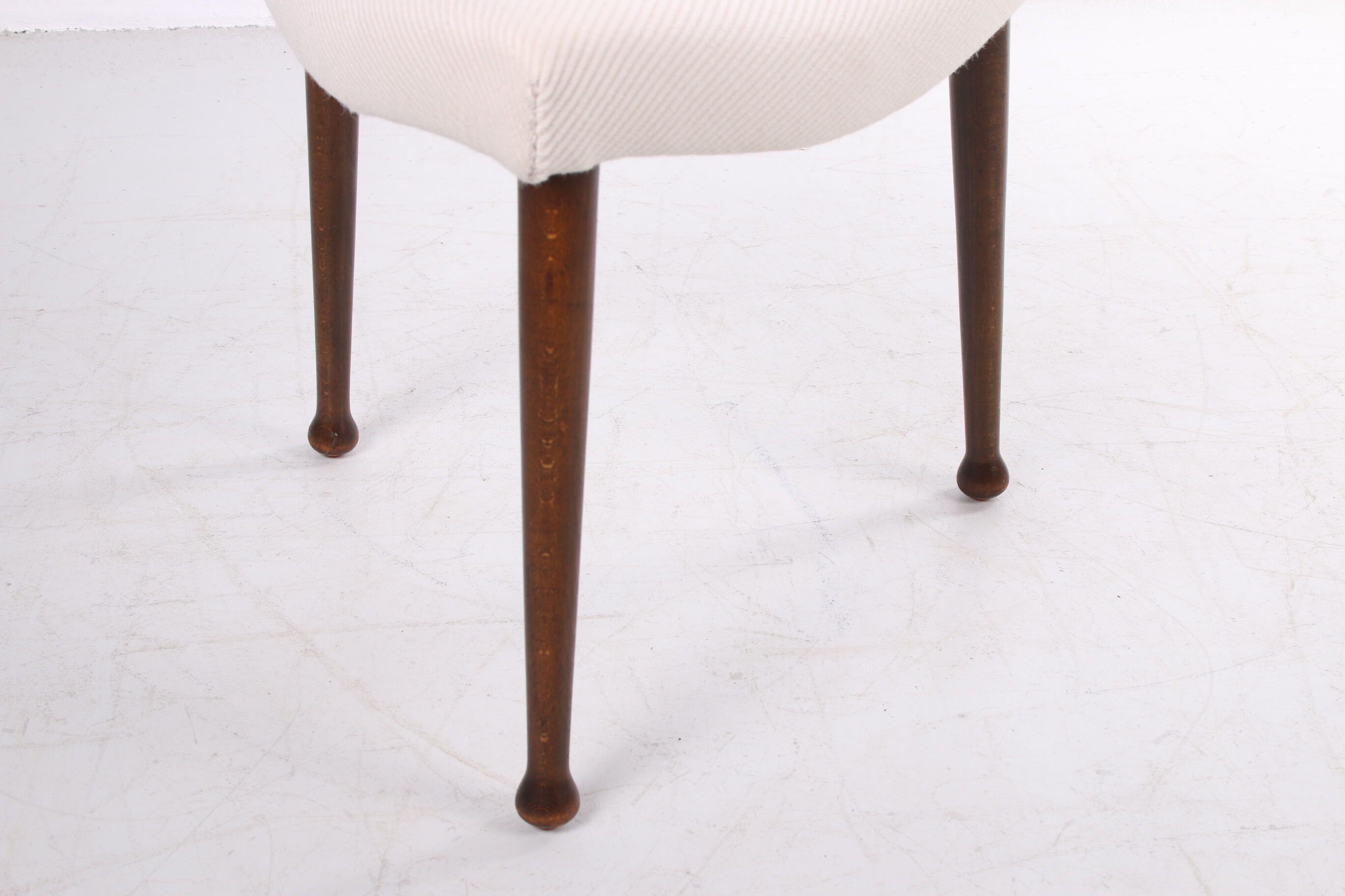 Scandinavian hocker reupholstered design 1960s