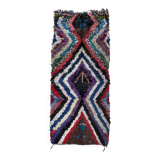 Colorful Boucherouite Moroccan rug - 107 x 244 cm