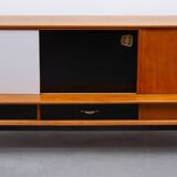 Oswald Vermaercke Sideboard with Black and White Sliding Doors, 1950s for V