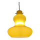 Yellow opaline pendant light 1960