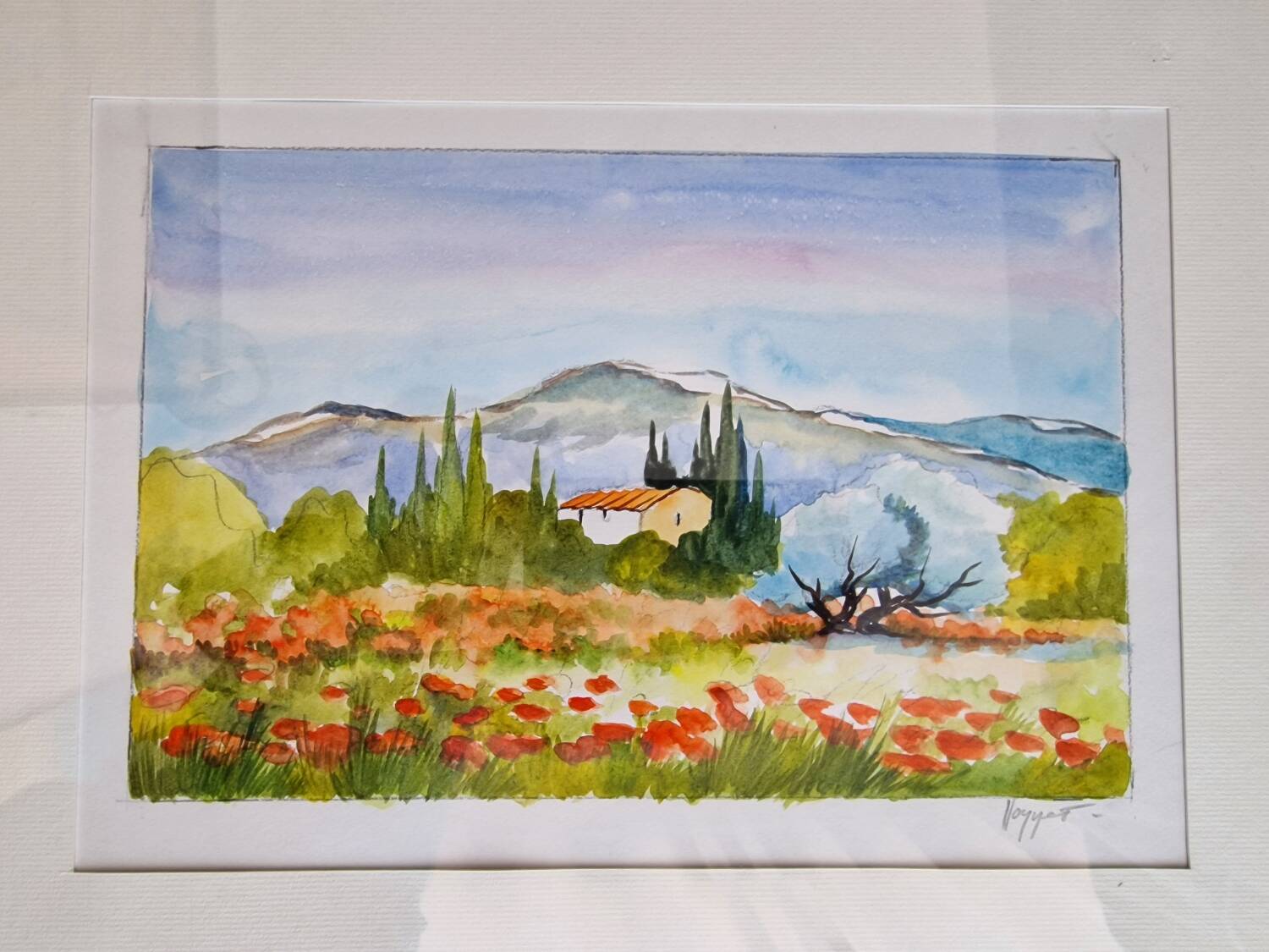 Watercolor Poppies jl Honnet